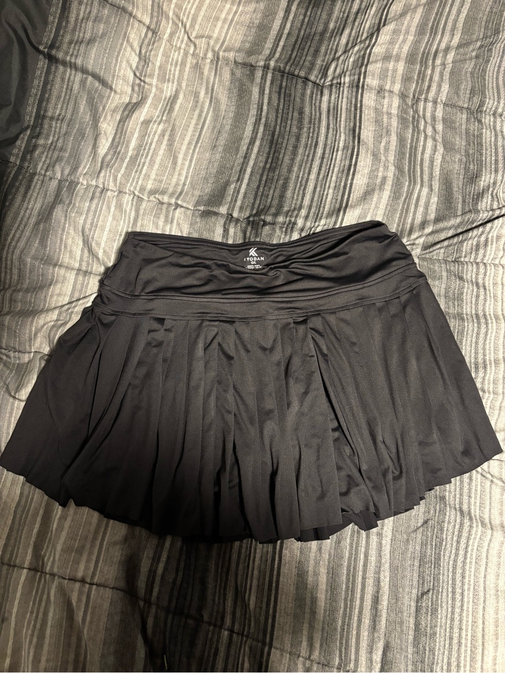 Kyodan Black Activewear Skort with Logo Waistband